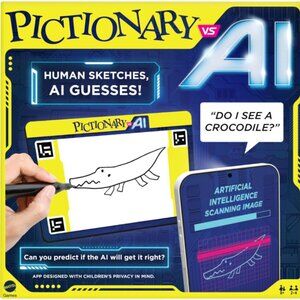 NEW-Mattel Games Pictionary vs. AI Family Game for Kids, Adults & Families